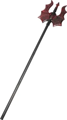 Produktbild von Fledermaus Dreizack zum Kostüm "Vampirkönig" - 127 cm | Halloween Spielzeug Waffe