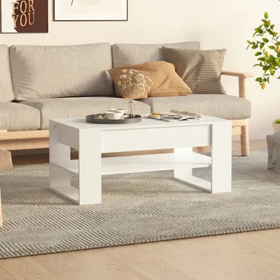 Produktbild von The Living Store Couchtisch Weiß 102x55x45 cm Holzwerkstoff