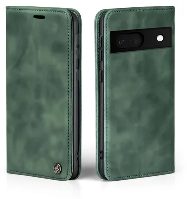 Produktbild von Handy Hülle für Google Pixel 7a Klapphülle Bookcase Flip Cover Handy Tasche Etui Farbe: Grün