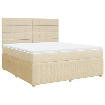 Produktbild von Boxspringbett mit Matratze Creme 180x200 cm Stoff