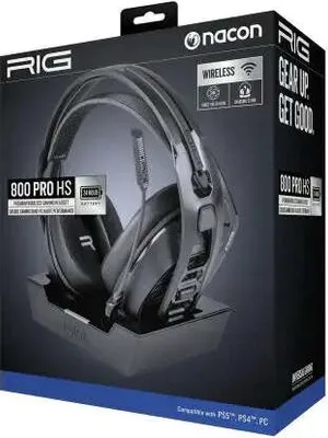 The image shows the retail packaging of a Nacon RIG 800 Pro HS wireless gaming headset.