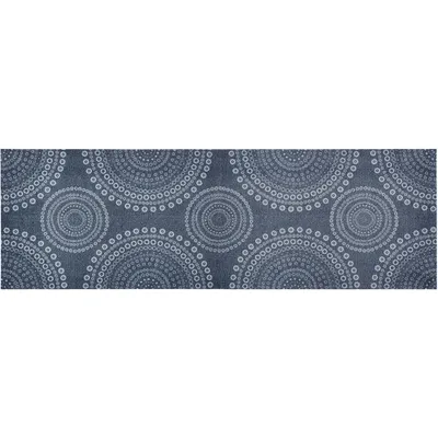 Produktbild von Kurzflor Küchenläufer Flower Dots Grau 50x150 cm