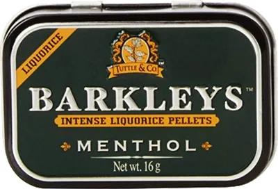 Zdjęcie produktu dla Barkleys Liquorice Pastilles pikantna lukrecja o smaku mentolu 16g