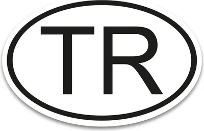 Produktbild von TR Magnet Länderkennzeichen Türkei Schwarz & Weiß - 17,5 x 11,5 cm - kfz797