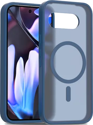 Immagine prodotto di Custodia magnetica per Google Pixel 9A, compatibile con MagSafe, retro traslucido opaco, resistente agli urti Blu scuro