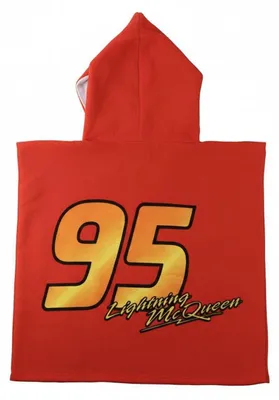 Zdjęcie produktu dla Ręcznik frotte z kapturem Cars czerwony 55 x 77 cm