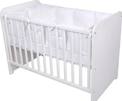 Produktbild von Lorelli Babybett-Nestchen 4-teilig rundum, Babybett 120 x 60 cm, 100% Baumwolle weiß