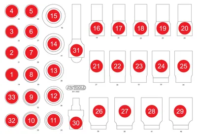 Imagen del producto de KS TOOLS: Inserto de espuma para el modelo 811.1033 (811.1033-97)