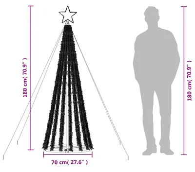 Imagen del producto de vidaXL Árbol de Navidad LED, 275 luces azules, 180 cm