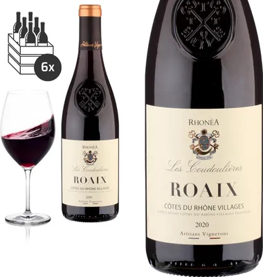 Produktbild von 6er Karton 2020 Roaix Côtes du Rhône Villages Les Coudoulières von Rhonéa - Rotwein