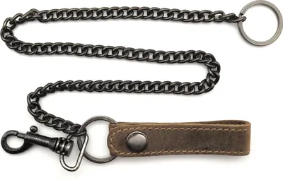 Produktbild von Jockey Club Sicherheitskette Metallkette Kellnerkette Kette Geldbörsen 50cm(Braun)