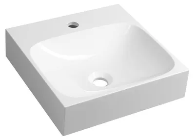 Produktbild von EMONA Gussmarmor-Waschtisch 40x40cm, weiß