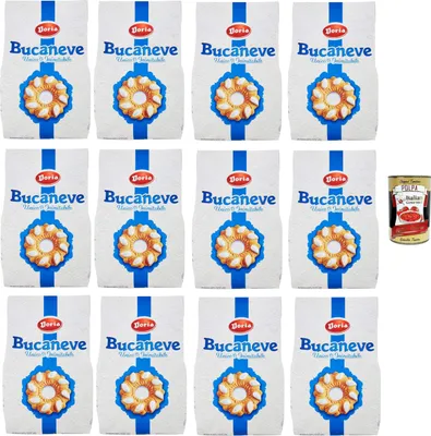 Produktbild von Doria Kekse Bucaneve Butterkeks kekse mit Zucker 12x 400g cookies biscuits snack + Italian Gourmet polpa 400g