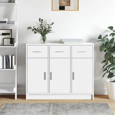 Obrázok produktu pre vidaXL Príborník biely 91 x 28 x 75 cm Materiál na báze dreva