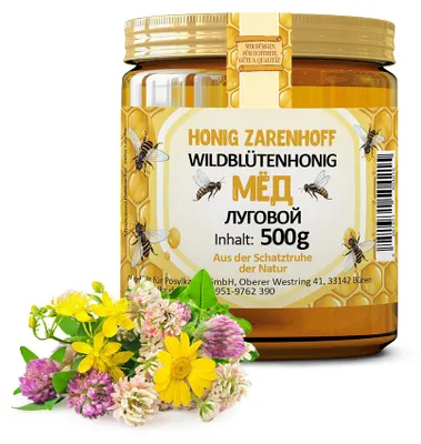Produktbild von Wildblütenhonig - Zarenhoff, flüssig 500 g
