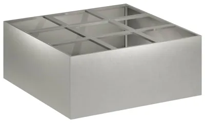Image de vidaXL Jardinière d'extérieur argentée, 100 x 100 x 30 cm, en acier inoxydable