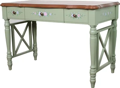 Image de Bureau Meubles en bois véritable Table de bureau classique Consoles de style rustique