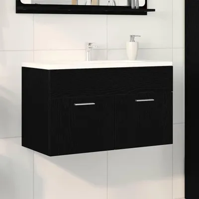 Produktbild von "Spring Sale"Waschbeckenunterschrank/Badezimmermöbel- modernes Design - Badezimmerschrank/Unterschrank - Schwarz Eichen-Optik 38,5x100x46cm DE409790 - Badezimmerschränke