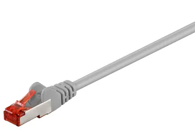 Immagine prodotto di Goobay 93571 Cavo patch CAT 6, S/FTP (PiMF), grigio, 3 m - miscela di rame CCA