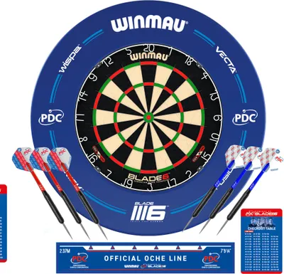 Produktbild von Winmau Blade 6 + PDC Surround Blue Set - Dartset