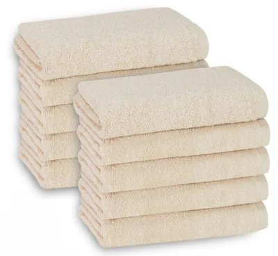 Produktbild von 10er Set Handtücher 50x100 cm Baumwolle 450 g/qm karamel
