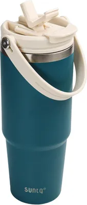 Produktbild von Isolierter Edelstahl Tumbler mit Griff, Flip Stroh und auslaufsicherem Deckel 30oz