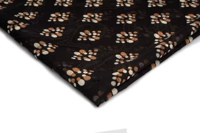 Obrázok produktu pre Šifon s potlačou, vzor 2, čierna/hnedá 50 x 150 cm