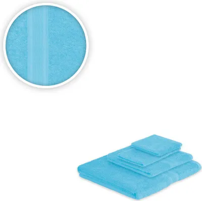 Produktbild von Handtücher Kombi Basis Ergänzungsset 4tlg. 500 g/m Türkis