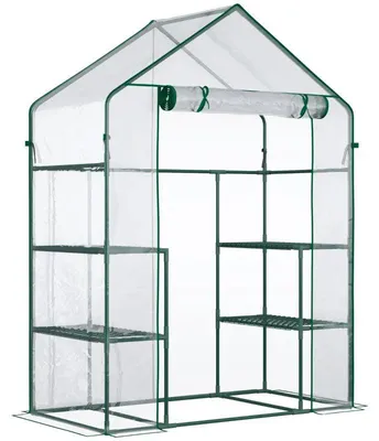 Obrázek produktu pro Choditelná skleník s policemi | Barva: Průhledná | Rozměry: 73 x 142 x 195 cm