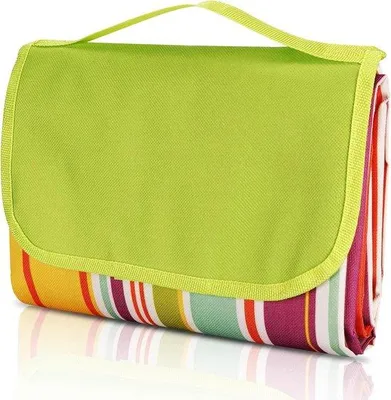 Produktbild von Famanu Picknickdecke 200 x 200 cm wasserfest - Regenbogenfarben