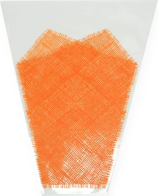 Produktbild von Orangene Blumentüte Jute-Muster L40cm 50St für Blumendeko, 50 Stück