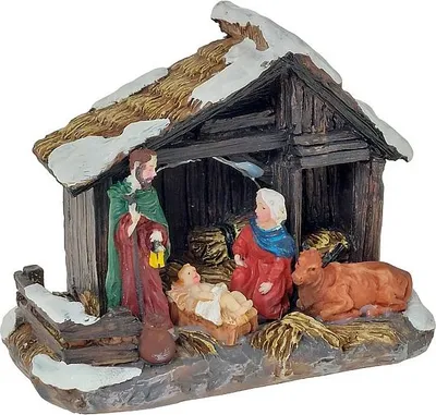 Zdjęcie produktu dla szopka ze światłem 12 x 9,5 x 6,5cm