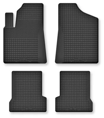 Image de Tapis de sol en caoutchouc pour Fiat Seicento 1998-2010 (hayon) – 4 pièces, noirs, semi-universel, adapté