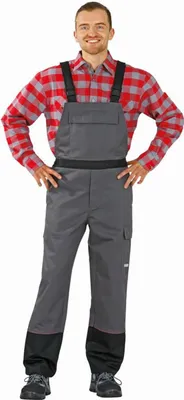Produktbild von Schweißerschutzlatzhose Weld Shield Gr.46 grau/schwarz