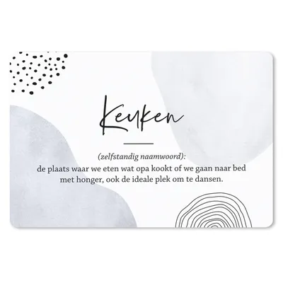 Produktbild von MuchoWow® Schreibtischunterlage Küche - Großvater - Zitate - Wörterbuch - Definition Küche 60x40 cm - XXL Mauspad - Großes Mauspad