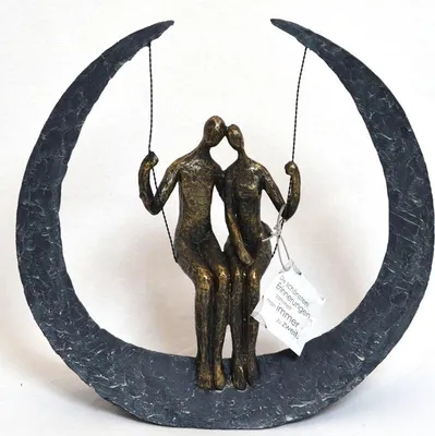 Produktbild von Design-Skulptur "Swing" 30 cm Pärchen auf Schauckel