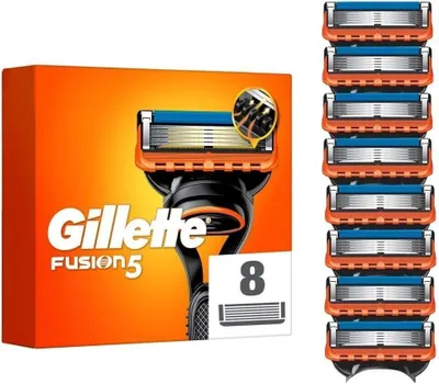 Produktbild von Gillette Fusion5 – 8 Original Ersatzklingen für Herren | 5-Klingen-Technologi