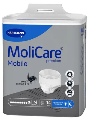 Imagen del producto de Molicare Premium Mobile, 10 gotas, talla M, 3 envases con 14 unidades cada uno