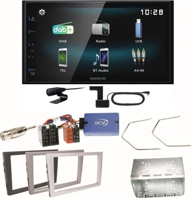 Produktbild von Kenwood DMX-125DAB USB Bluetooth Einbauset für Opel Vectra C Signum Corsa Combo