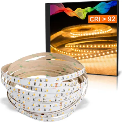 Produktbild von LED Strip 2835 Warmweiß (2700K) CRI 92 36W 5 Meter 24V IP20