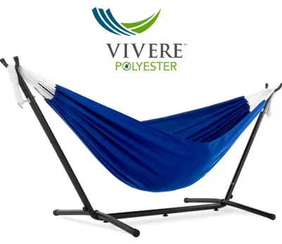 Produktbild von Doppelhängematte Hängematte mit Gestell Polyester Vivere C8POLY RoyalBlue