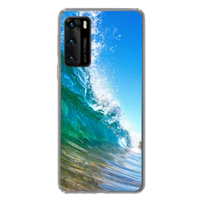 Produktbild von MuchoWow® Handyhülle Schutzhülle Hülle für Huawei P40 Nahaufnahme einer Welle, die sich vor der Küste von Hawaii bricht Silikon Softcase Handy Hülle - Handytasche