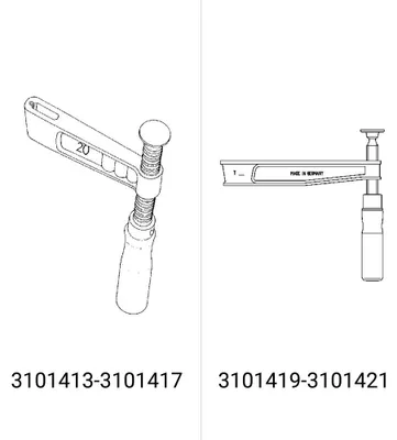 Produktbild von BESSEY Unterteil kpl. TGNT m. Holzgriff (Auslad. 250 mm)