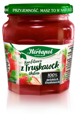 Zdjęcie produktu dla Herbapol konfitura z truskawek extra 240g
