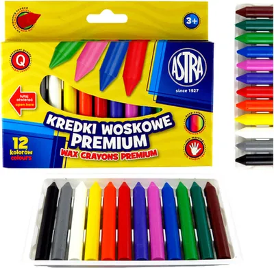 Produktbild von ASTRA Premium-Wachsmalkreiden 12 Stck, 316111001