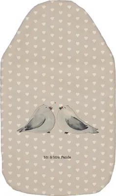 Produktbild von Mr. & Mrs. Panda Wärmflasche Turteltauben Liebe - Grau Pastell - Geschenk, Verheiratet, Wärmflaschen, Partner, Wärmekissen, Jahrestag, Flauschige, Verliebt, Freundin