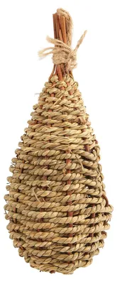 Imagen del producto de Nido para pájaros, tejido a mano, natural, ideal para colibríes, para uso en exteriores