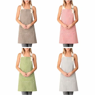 Produktbild von KANDONEX Schürze für Damen & Herren – Professionelle Kochschürze & Grillschürze, verstellbare Küchenschürze aus Baumwolle, ideal als Kittelschürze