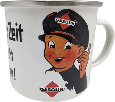 Produktbild von Emaille Becher 0,5 L - Nimm dir Zeit und nicht das Leben, EB 04