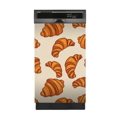 Produktbild von Aufkleber sticker 45x70 cm Dekorative folie Spülmaschine - knusprige Croissants Semmelbrösel